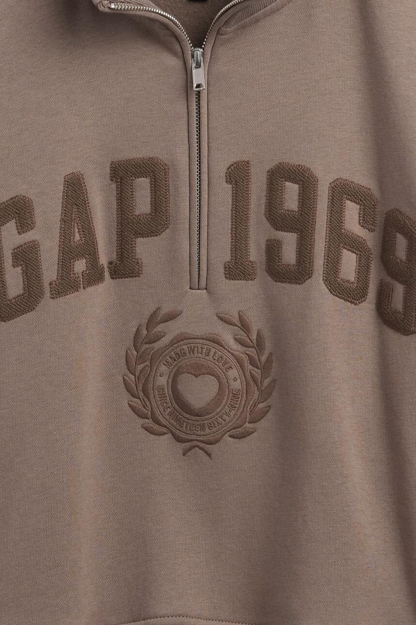 Buzo Deportivo Logo Gap Medio Cierre Mujer Plymouth Rock
