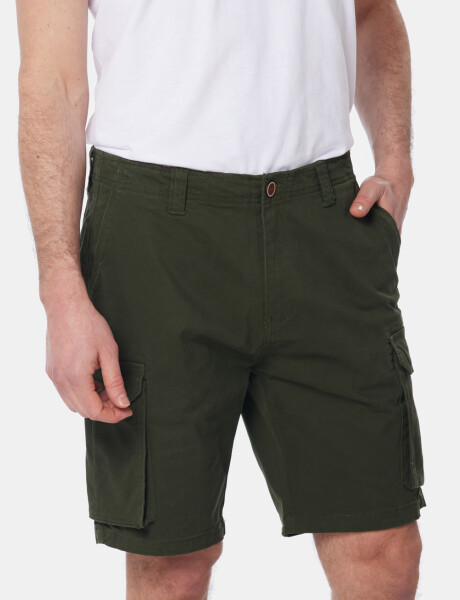 BERMUDA CARGO CON SPANDEX Verde