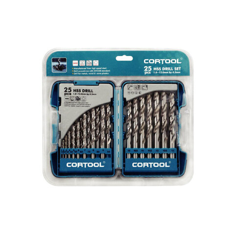 Juego de mechas cromadas HSS 25 piezas (1 a 13mm) CT5296