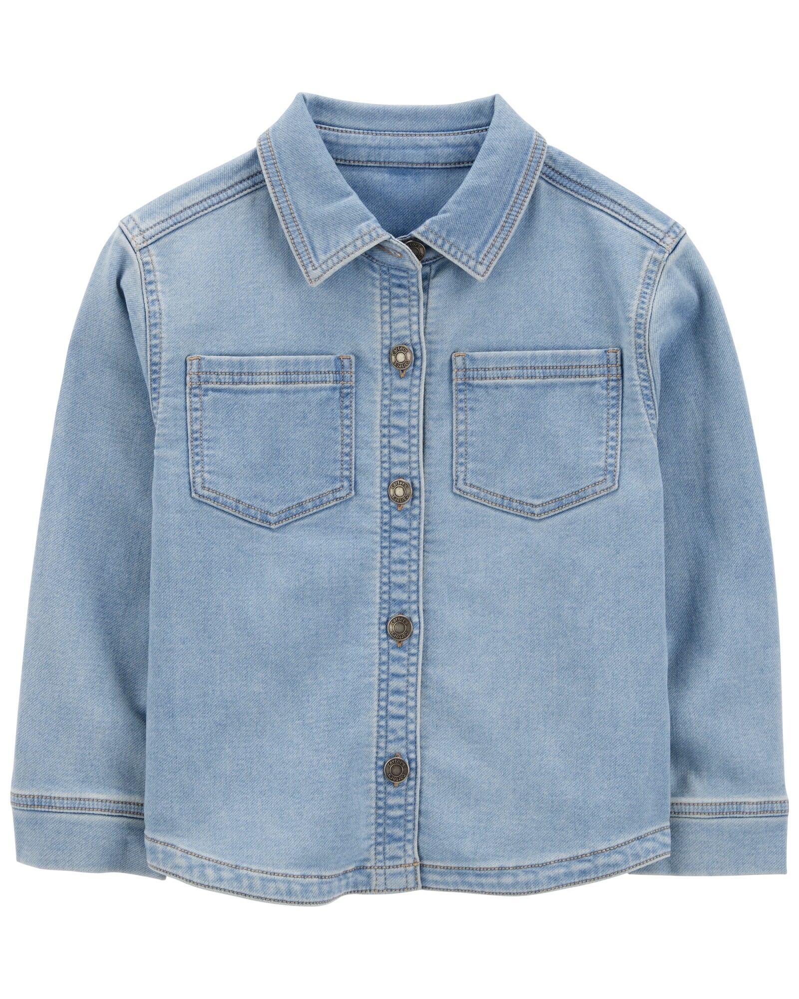 Campera jean estilo camisa Sin color