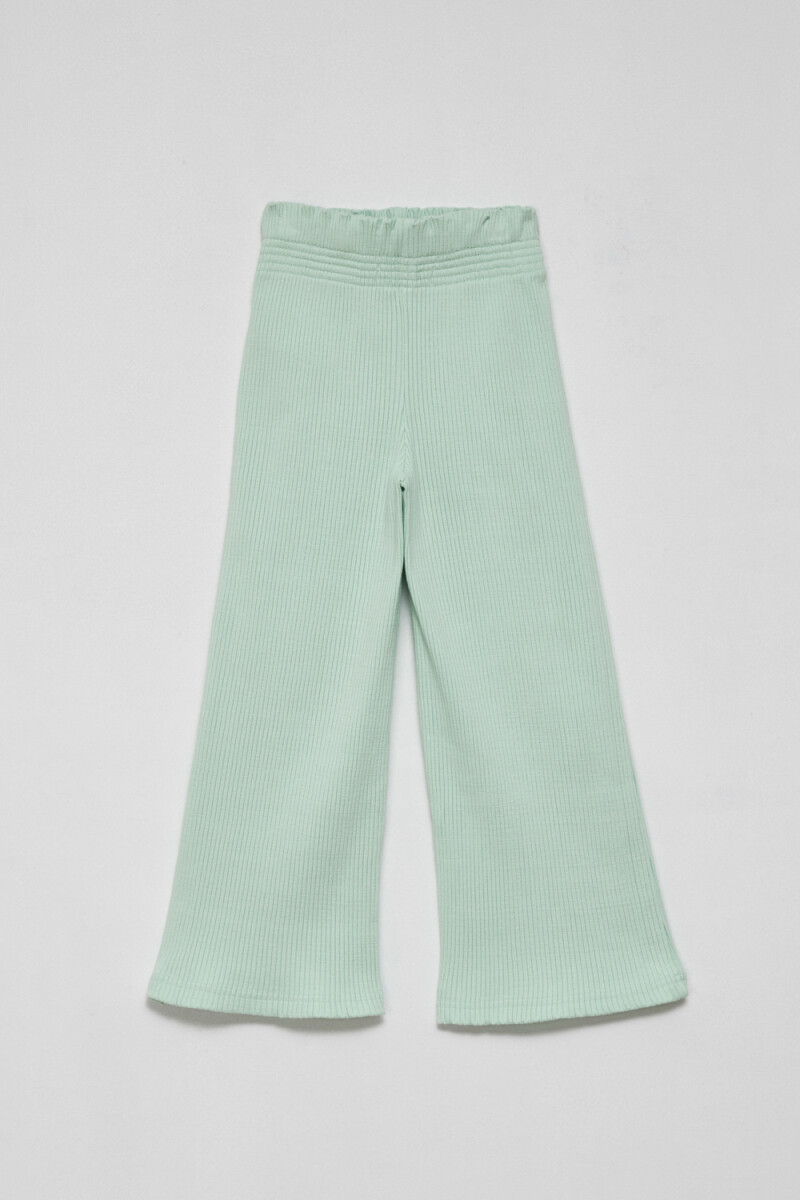 Pantalón en rib oxford - Verde Agua 