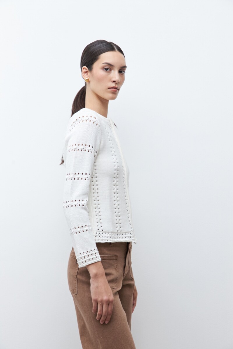 Chaqueta calada crudo