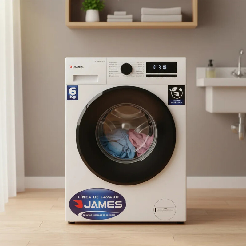 Lavarropas James 6kg Carga Frontal Lr 1006 Bl G6 Blanco Inverter Ltc Lavarropas James 6kg Carga Frontal Lr 1006 Bl G6 Blanco Inverter Ltc