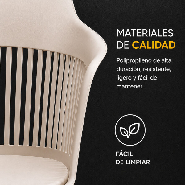 Silla Comedor ComboHome Cocina Aurora Marcela Nórdica 83Cm ® Beige 1