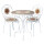 Set X3 Mesa Jardín + 2 Sillas Hierro Piedra Única Blanco