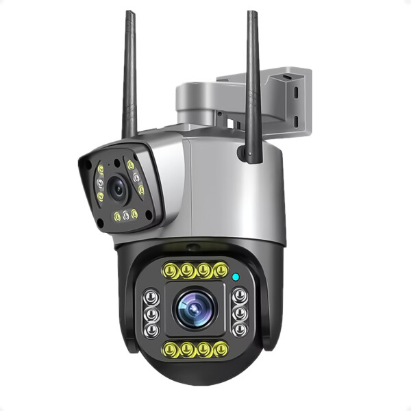 Cámara de seguridad doble lente exterior alámbrica Cámara de seguridad doble lente exterior alámbrica