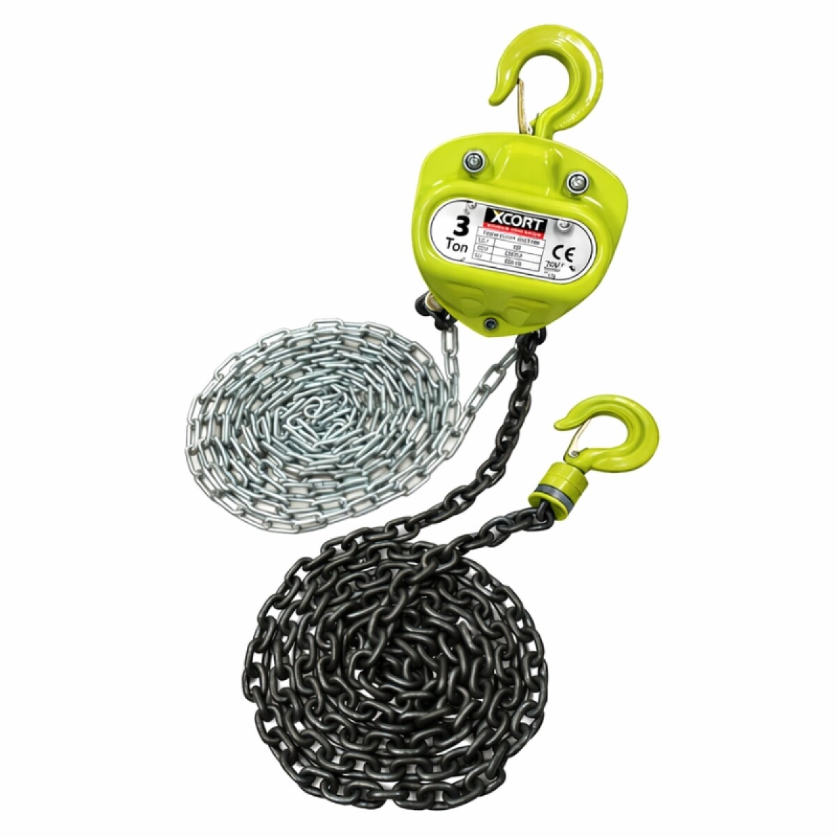 XCORT APAREJO POLIPASTO MANUAL DE CADENA 3 METROS 3 TONELADA 