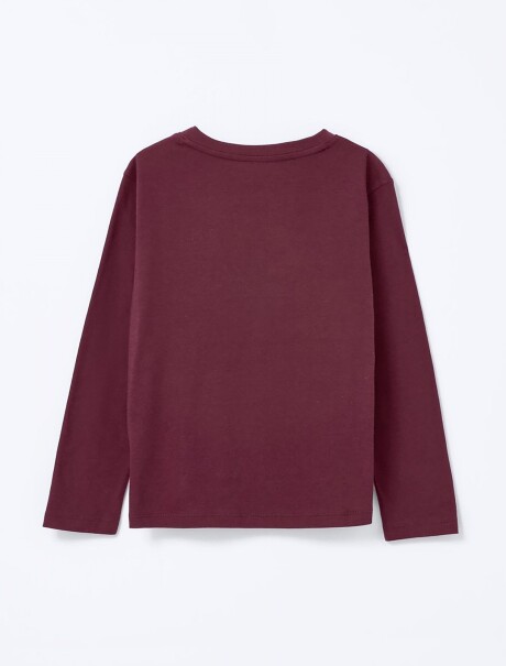 CAMISETA INFANTIL CON ESTAMPA ROJO