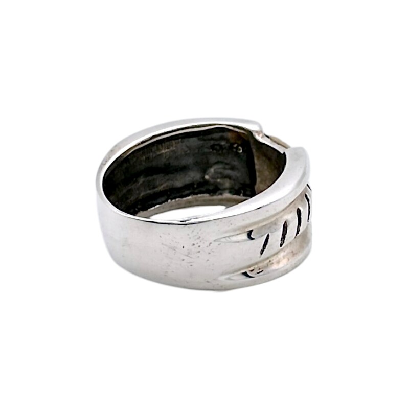 Anillo Labrado-Plata y Oro-Sin Piedra-AN5008 sinpiedra