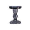 Candelabro Portavelas de Vidrio Color Humo 11,5 cm Candelabro Portavelas de Vidrio Color Humo 11,5 cm