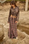 Long Scottish Skirt Verde / Rosa