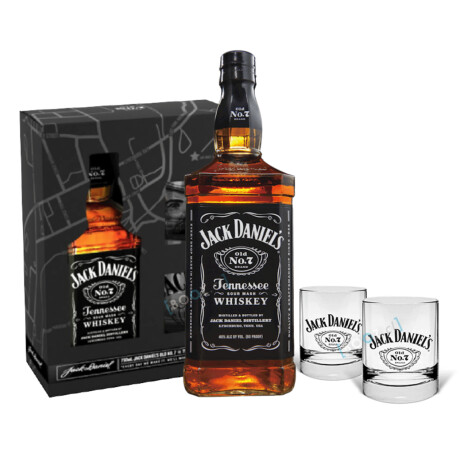Pack Whisky Jack Daniel's 750CC + 2 Vasos 001