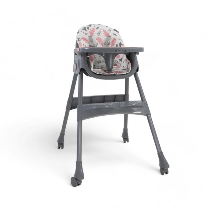 Silla de Comer para Bebes Bebesit Steps con Bandeja 2 en 1 Rosa