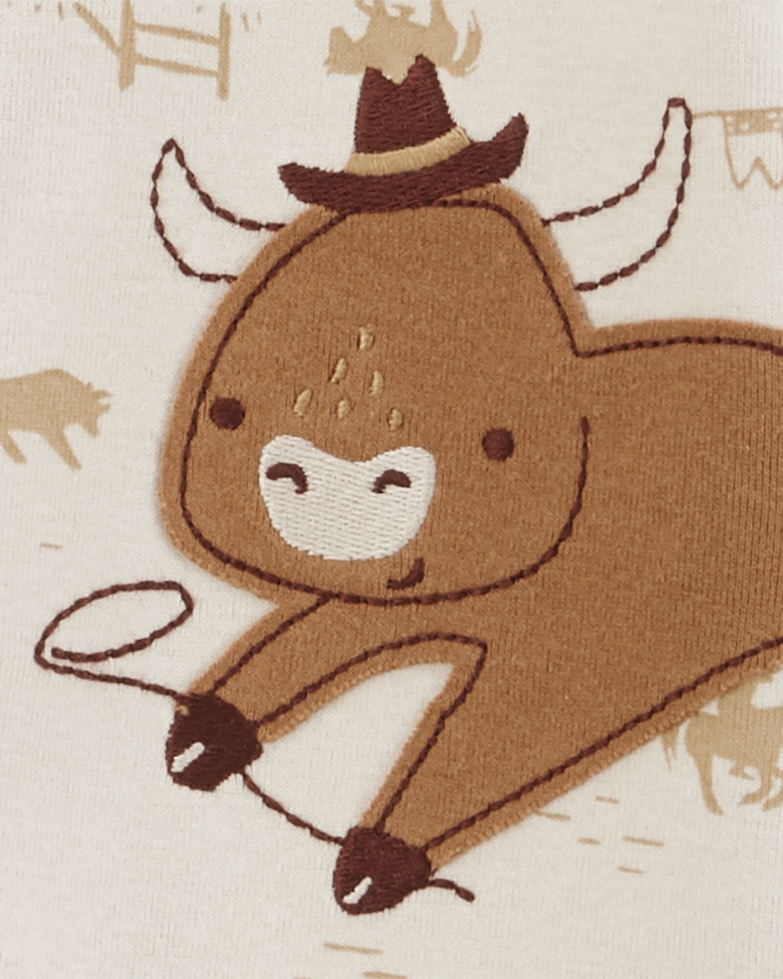 Pijama una pieza de algodón, estampa toro Pijama una pieza de algodón, estampa toro