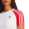 Camisetas Adicolor Raglan Slim 3 bandas de Mujer Blanco