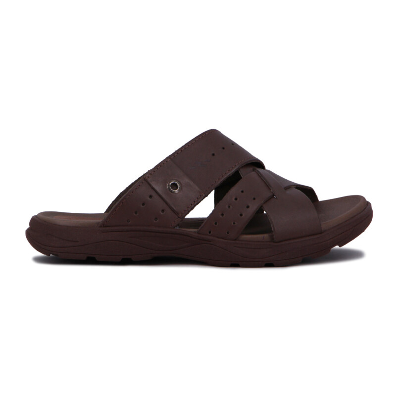 Country Sandalia Hombre Tiras Cruzadas Ebano