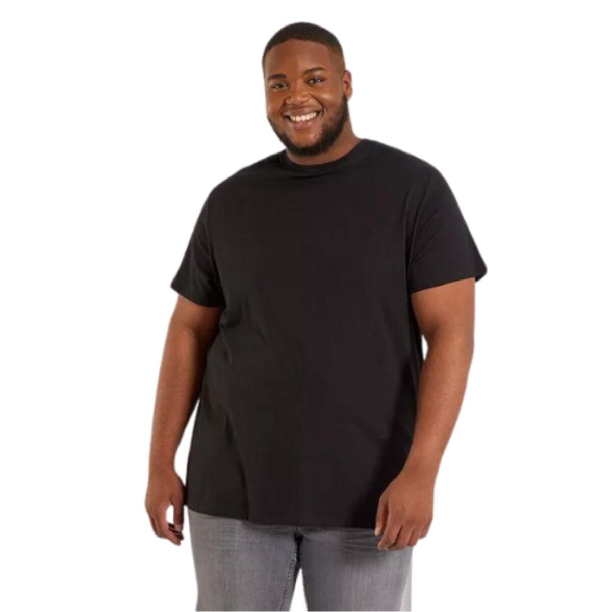 Camiseta Básica Plus Talles Especiales - Negro 