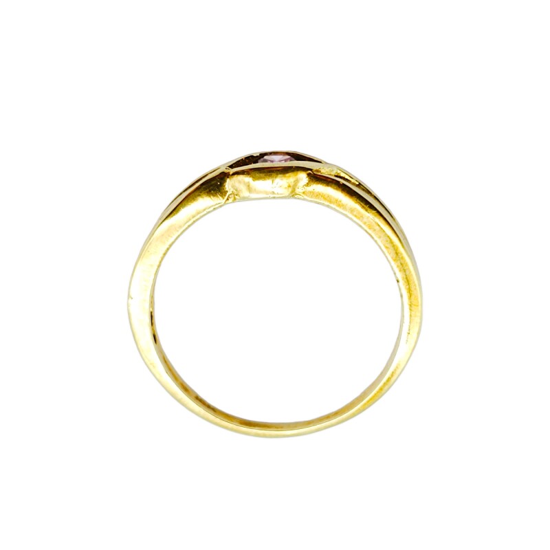 Anillo Solitario-Oro bajo-Piedra Amatista-AN8221 conpiedra