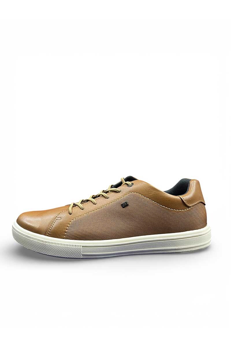 ZAPATENIS HOMBRE PEGADA CUERO 111501 Camel