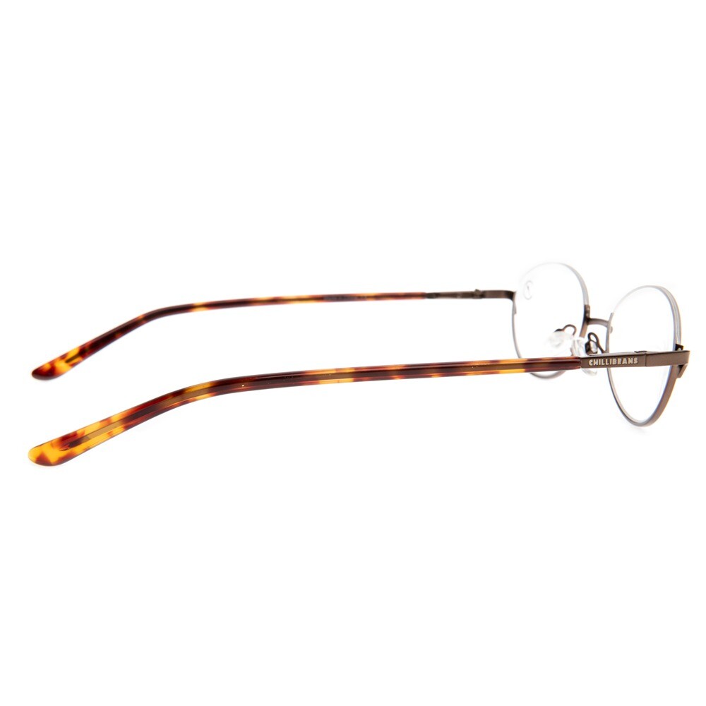 Lentes De Vista Acero Inoxidable Color Vibes Cuadrado Marrón/Marrón