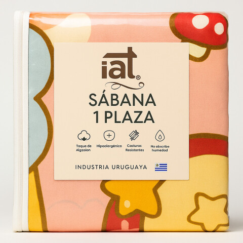 Juego De Sabanas 1 Plaza Toque Algodón Sommier Infantil - Pio Juego De Sabanas 1 Plaza Toque Algodón Sommier Infantil - Pio