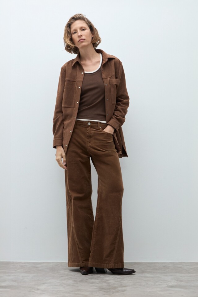 Pantalon Lena de pana tostado