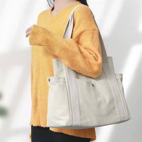 Bolso Tote Bag de tela Mis Petates Beige