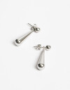 Aros Colgantes Cortos Metal Aros Colgantes Acero Gota - Plateado