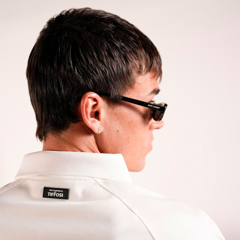 Remera de Hombre TIFFOSI Polo Nico Fonseca Blanco - Negro