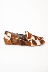 Mocasín Pelo Animal Print Chocolate