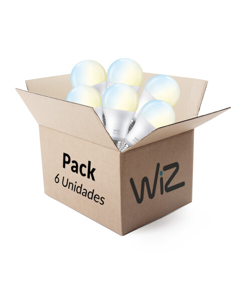 Pack 6 unidades lámparas LED WIZ Wifi Blanca cálida/fría 9W E27 Pack 6 unidades lámparas LED WIZ Wifi Blanca cálida/fría 9W E27