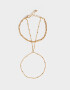 Pulseras Flexibles Pulsera Flexible Con Anillo Unido - Dorado