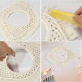 Espejo Tejido En Macrame Con Diseño De Ojo Espejo Tejido En Macrame Con Diseño De Ojo