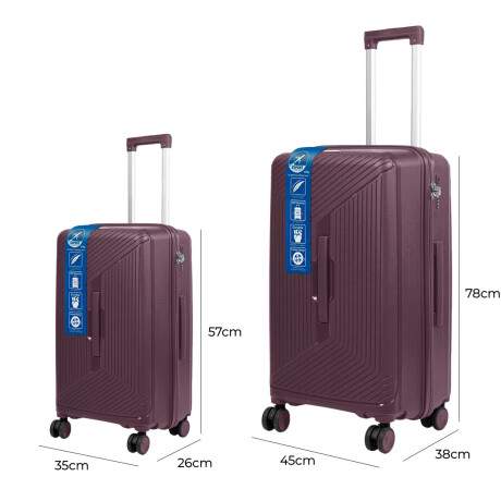 Valija Rígida 20'' Resistente Impermeable 4 Ruedas Violeta