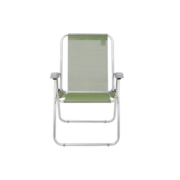 Silla playera de aluminio, verde oliva "CRETA" TD0910