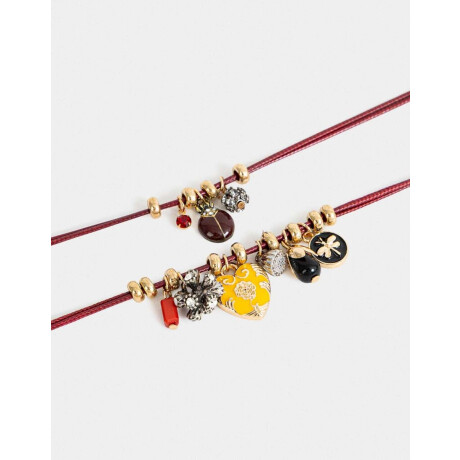 Collar Corto Multi Dijes Dorado