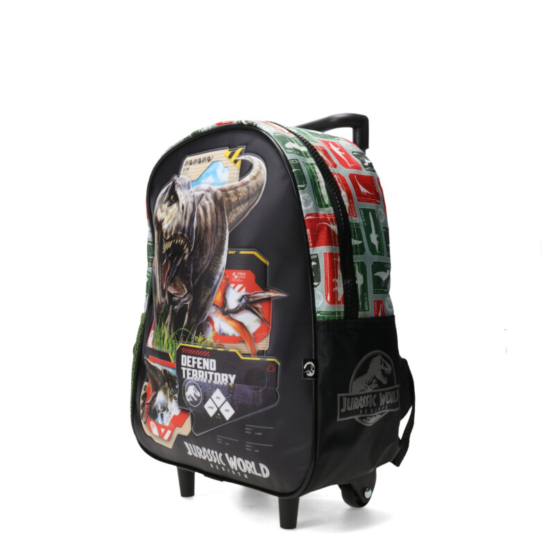 Mochila Jurassic World Defend Territory C/Carro Negro - Verde