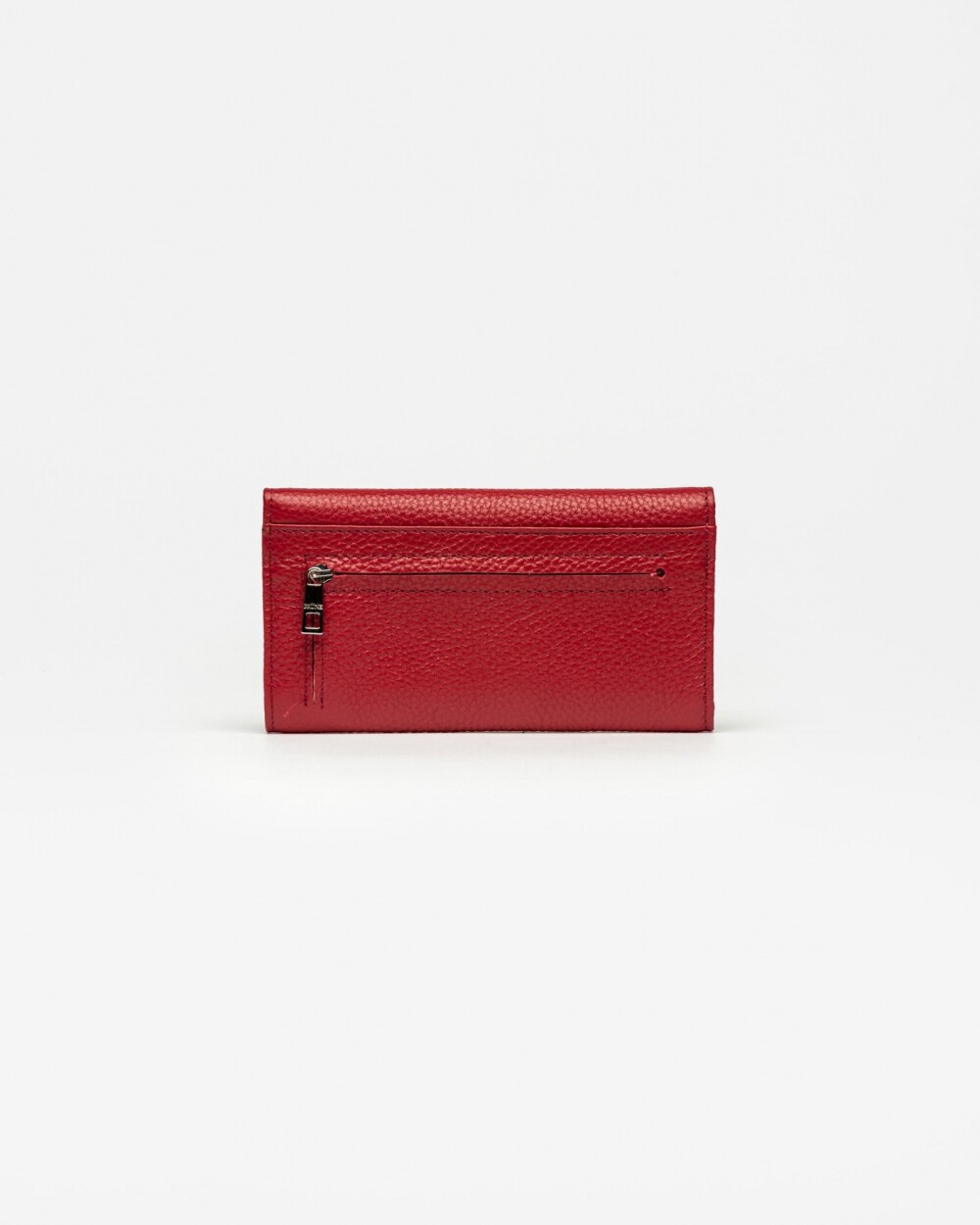 Billetera Katy en cuero graneado Rojo