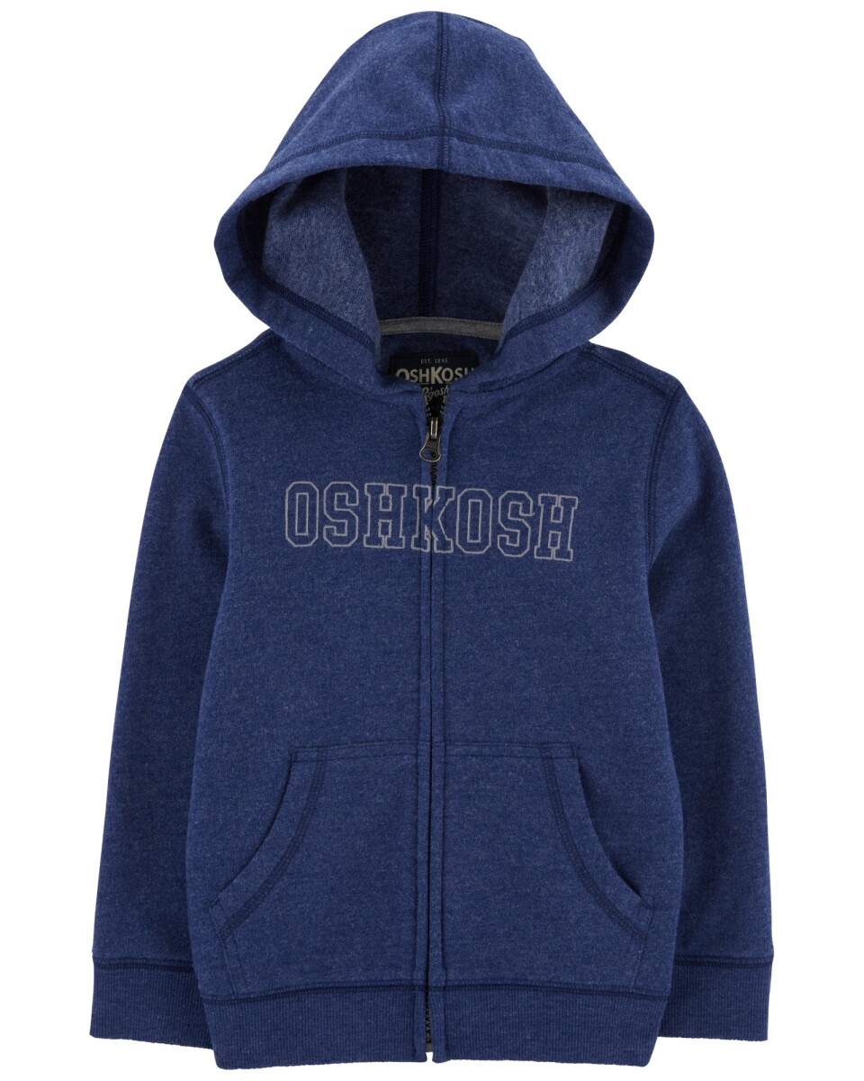 Campera de algodón con felpa, con capucha y logo. Talles 2-5T 