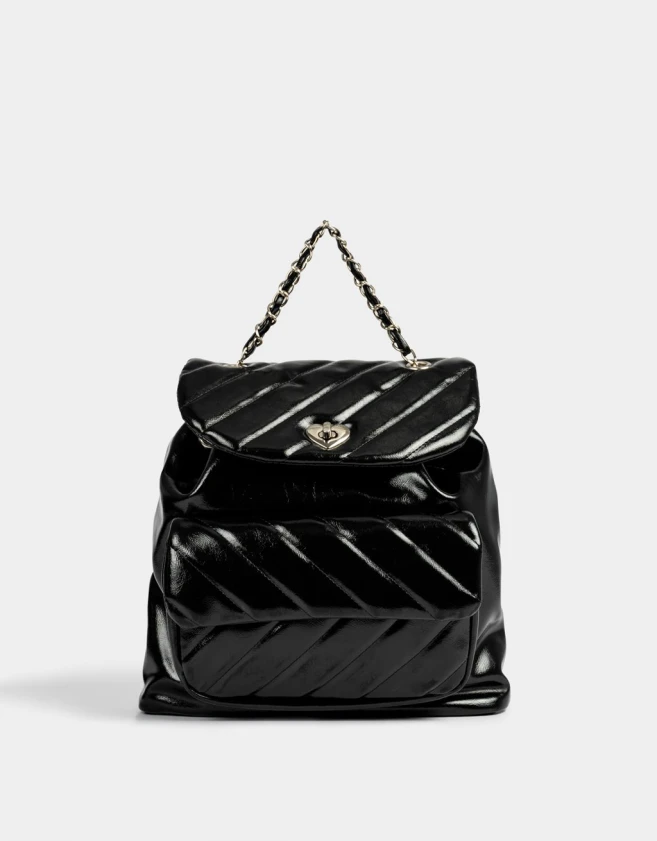 Mochilas Urbanas Puffy Mochila Puffy Con Solapa - Negro
