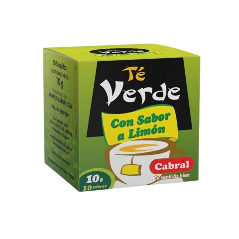 Té Verde con Limón Cabral 10 unidades Te Verde C/limon X 10 Cabral