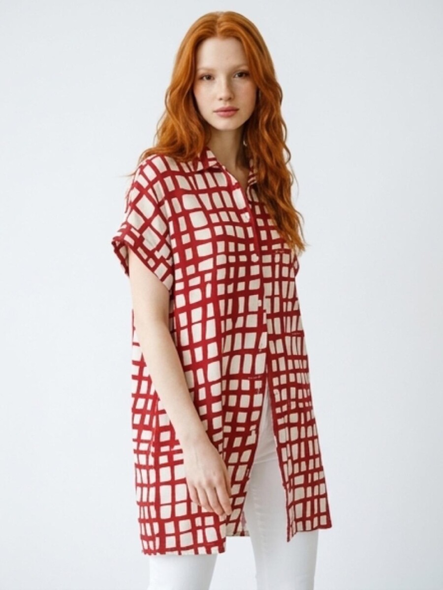 Vestido Camisero Pupa - Estampado Brorgoña 