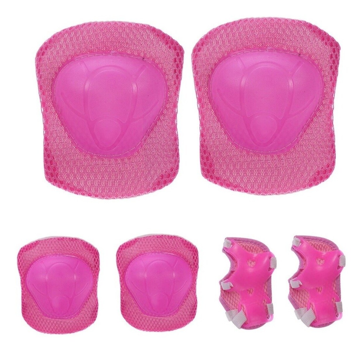 Set Protección 2 Rodillera Protectora Rollers Skate Patineta - Variante Color Rosa 