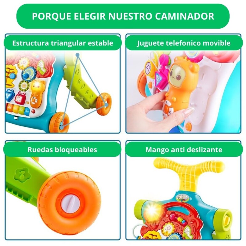 Caminador 5 En 1 Bebé Andador Multifuncional Juguete Musical Caminador 5 En 1 Bebé Andador Multifuncional Juguete Musical