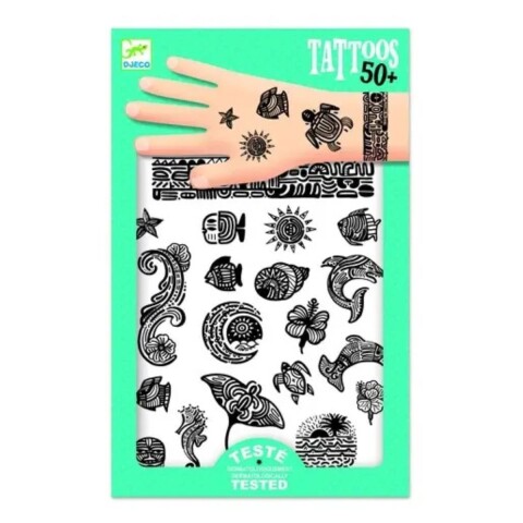 Set x50 Tatuajes removibles para niños Polynesia