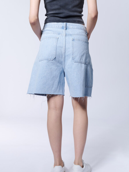Bermuda jean oversize Celeste