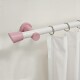 Barrote Cortina 2,00m 28mm + 2 soportes ROSA Y BLANCO
