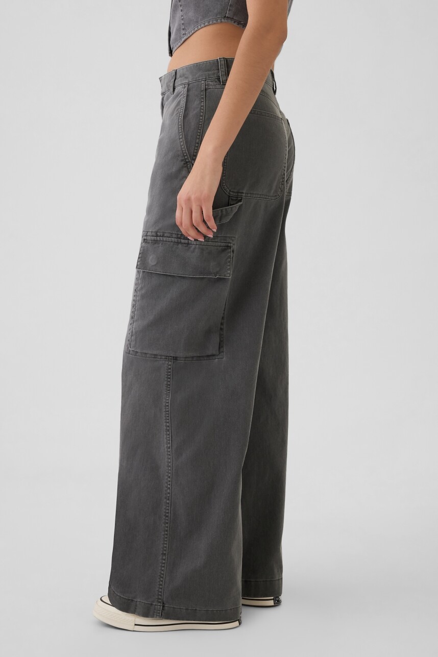 Pantalón Cargo Baggy Mujer Soft Black
