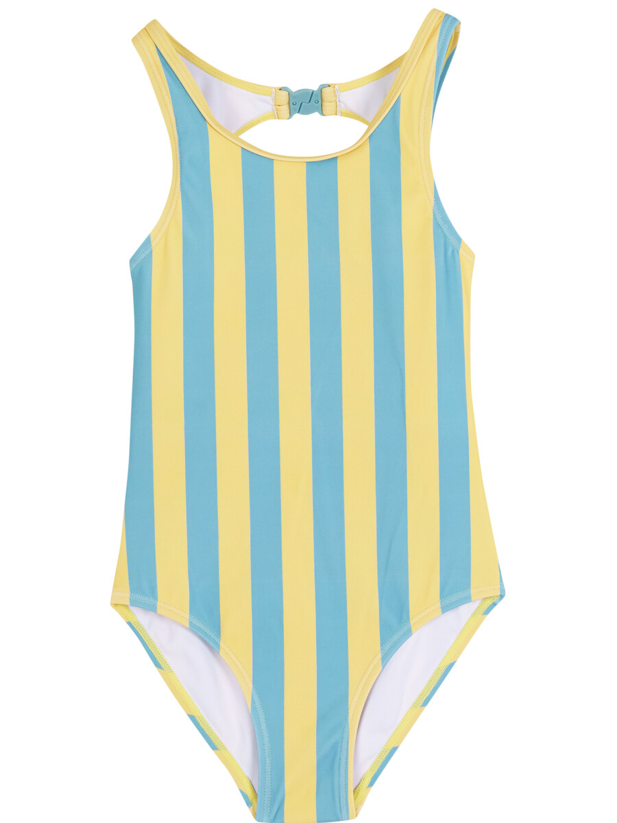 Bañador De Rayas Azul