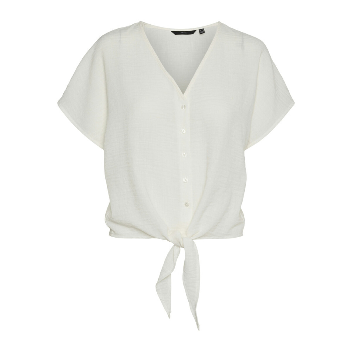 VMCHRIS SS TIE SHIRT WVN GA - SNOW WHITE 